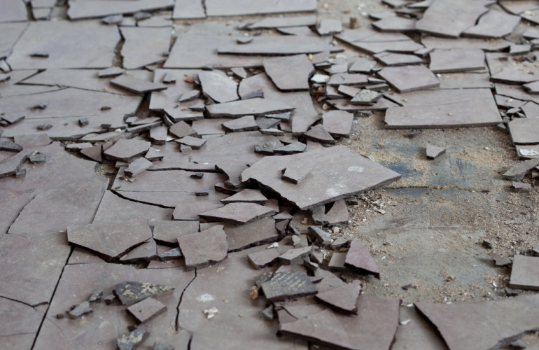 pavimento con amianto